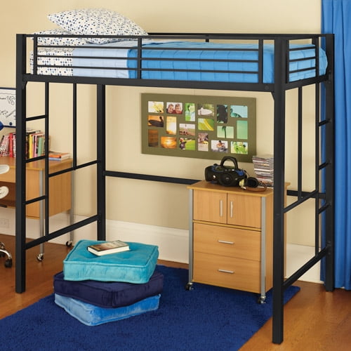 Your Zone Loft Collection Metal Loft Bed