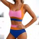 thumbnail image 1 of Tankini de moda para mujer, sin mangas, patchwork, bikini, traje de baño push-up, acolchado, conjuntos de blusa, traje de baño de dos piezas para mujer, trajes de baño tankini para mujer, traje de bañ, 1 of 6