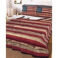 thumbnail image 3 of Quilts Twin Size, Vintage American Flag Soft Comforter Bedding Set for Bed, Retro Red Blue Flag Lightweight Quilted Bedspread with Pillow Cover(2 Pieces) for All Season, 68x86 Inch, 3 of 6