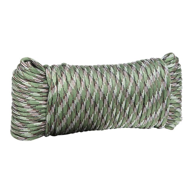 Soidarity XINDA, 50 metros de diámetro, 4mm, 3KN, militar, 9 núcleos, Paracord, cuerda para exteriores, trenzada, cuerda de seguridad, Escalada Camuflaje