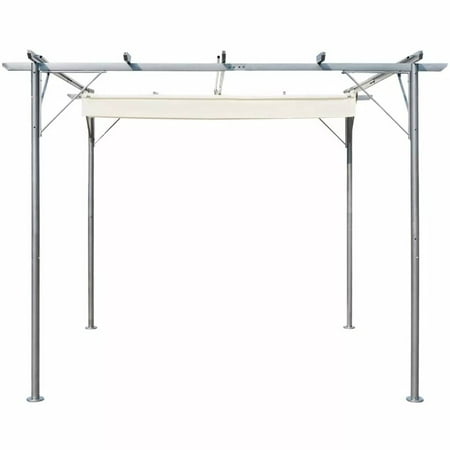 Build A Backyard Patio Roof 2019 New Retractable Roof Pergola Backyard Sun Shelter Patio Outdoor Sun Shade Canopy Party BBQ Pavilion ()