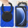 thumbnail image 6 of Case for Samsung Galaxy Tab A9 8.7 inch, 360 Degree Rotating Hand Grip Shockproof Cover with Shoulder Strap, Blue, 6 of 7