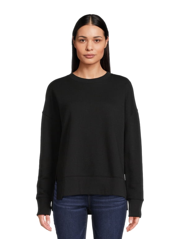 Women's High Low Pullover Sweatshirt, Sizes S-XXXL