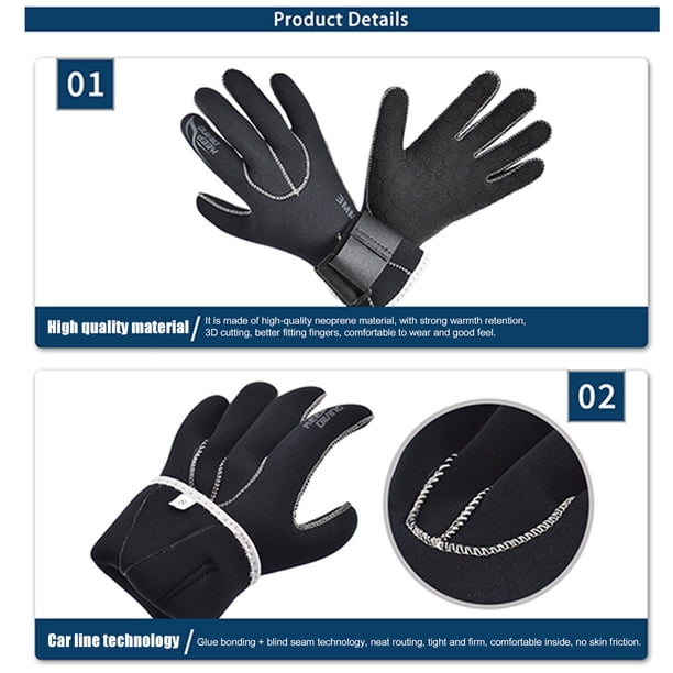 Guantes De Buceo Guantes de buceo de 3 mm Hombres Mujeres Antideslizantes Guantes de buceo para nadar bajo el agua (L) Ndcxsfigh Para Estrenar