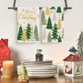thumbnail image 3 of SOME THING Beige Xmas Trees Merry Christmas Kitchen Towels Dish Towels, 18x26 Inch Daily Star Snowflake Winter Decoration Hand Towels Set of 2, 3 of 6