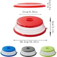thumbnail image 2 of Tapa plegable para microondas, tapa plegable para microondas de 2 piezas, tapa para calentar alimentos Tapa a prueba de salpicaduras para microondas con orificio para vapor (rojo + verde) TUNC Sencillez, 2 of 5