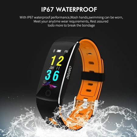 Diggro F10 Fitness Tracker, Activity Tracker Watch with Heart Rate IP67 Waterproof Bluetooth 4.0 Sports Pedometer Sleep Monitor Call/SMS Reminder Sedentary Reminder for Kids Women (Best Strapless Heart Rate Monitor 2019)
