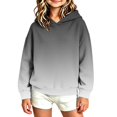 thumbnail image 5 of Hoodies for Teen Girls Oversized Sweatshirts Girls Ombre Hoodie Gradient Color Pullover No-Drawstring Long Sleeve Relaxed Fit Casual Sweatshirt for Fall Winter School Daily Wear (Ages 3-14 Years), 5 of 6