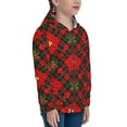 thumbnail image 5 of Sikiie Christmas Plaid Flower Zip Up Hoodie Teenage, hoodies for Teenage, Zipper Sweatshirt Jacket for Daily, Traveling-, 5 of 6
