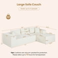 thumbnail image 3 of Costway 110.5" Modular Sectional Sofa with Deep Seats & Comfy Backrests, Comfy Armrests Beige, 3 of 9