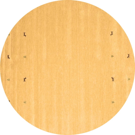 Ahgly Company Indoor Round Solid Brown Modern Area Rugs, 3' Round
