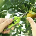 thumbnail image 5 of Garden Pruning Scissors | Stainless Steel Fruit Tree Shears | Safe Lock | Ergonomic Non-Slip Handle | Spring-Loaded | 1 Piece | 16.7x4.4x1.5cm | Green Orange, 5 of 6