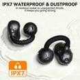 thumbnail image 3 of VEATOOL Clip-On Earbuds, Bluetooth 6.0 Bone Conduction, LED Display, ENC Noise Cancelling, IPX7 Waterproof, Lightweight for Small Ears & Glasses, 3 of 8