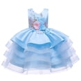 thumbnail image 1 of Flower Girls Dress for Wedding Children's Embroidery Ruffle Party Easter Tutu Dress, 1 of 6