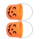 thumbnail image 3 of 2Pcs Halloween Pumpkin Jack-O-Lantern Portable LED Light Bucket for Indoor Outdoor Halloween Party Size, 3 of 4