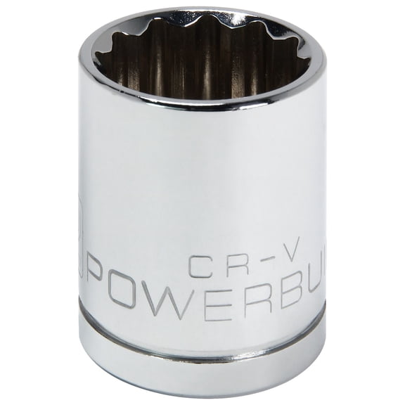 Powerbuilt 1/2 Inch Drive x 22 MM 12 Point Shallow Socket - 642020