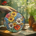 thumbnail image 6 of Wildflower Glass Suncatcher, Wildflower Window Hanging Decor, Florist Gift, Gift for Flower Lover, Flowers Lover Decor, Grandma Mom Gifts, 6 of 7