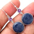 thumbnail image 3 of Desiregem Natural Dumortierite Quartz & Amethyst 925 Silver Adult Women Earrings Jewelry SDE53818, 3 of 5