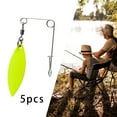 thumbnail image 3 of Señuelos de pesca duraderos, suministros de pesca de agua dulce con anzuelo, 5 piezas Gotas de hojas L Zulema  Señuelos de pesca, 3 of 8
