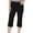Black, variant on Lee Women's Relaxed Fit Capri Jean, Black, 18