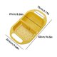 thumbnail image 5 of Yuarrent Cesta de drenaje de PP, portátil, plegable, lavable, 2 compartimentos, colador de limpieza de verduras, colador de interior, accesorios con Organizadores de utensilios de cocina Amarillo Yuarrent HA012071-02, 5 of 6