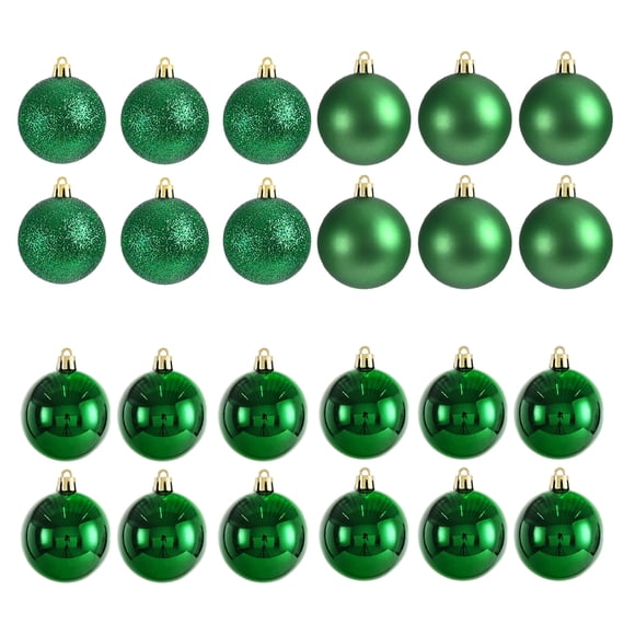 Advancent Adornos de bolas de Navidad de 24 piezas, aplicación amplia, decoración efectiva duradera y confiable Kits de decoración para fiestas verde