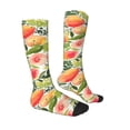 thumbnail image 4 of Lsque Fruits Peach1 Printed Crew Socks Men's Women's LightWeight Thin Casual Calf Socks ,Knee High Socks,Cotton Socks, 4 of 9