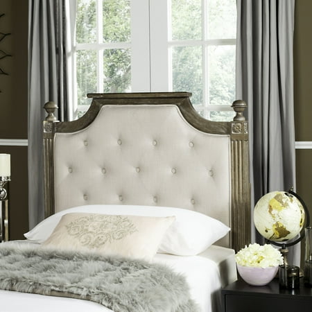 Safavieh Rustic Wood Tufted Upholstered Headboard Walmart Com