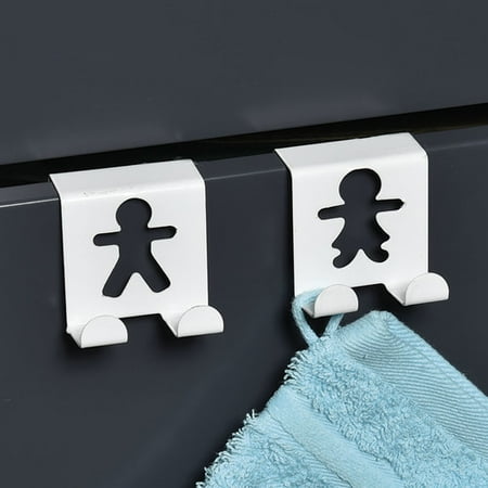 

Double Hooks Over The Cabinet Door Set of 2 White