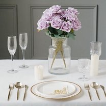 BalsaCircle 2 Lavender Bushes 17" Artificial Flowers Silk Roses Bouquets Party Events Decorations