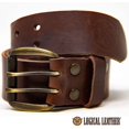thumbnail image 6 of Logical Leather Men's Work Belt - Heavy Duty Genuine Full Grain Leather Double Prong Belts - Brown 40, 6 of 8