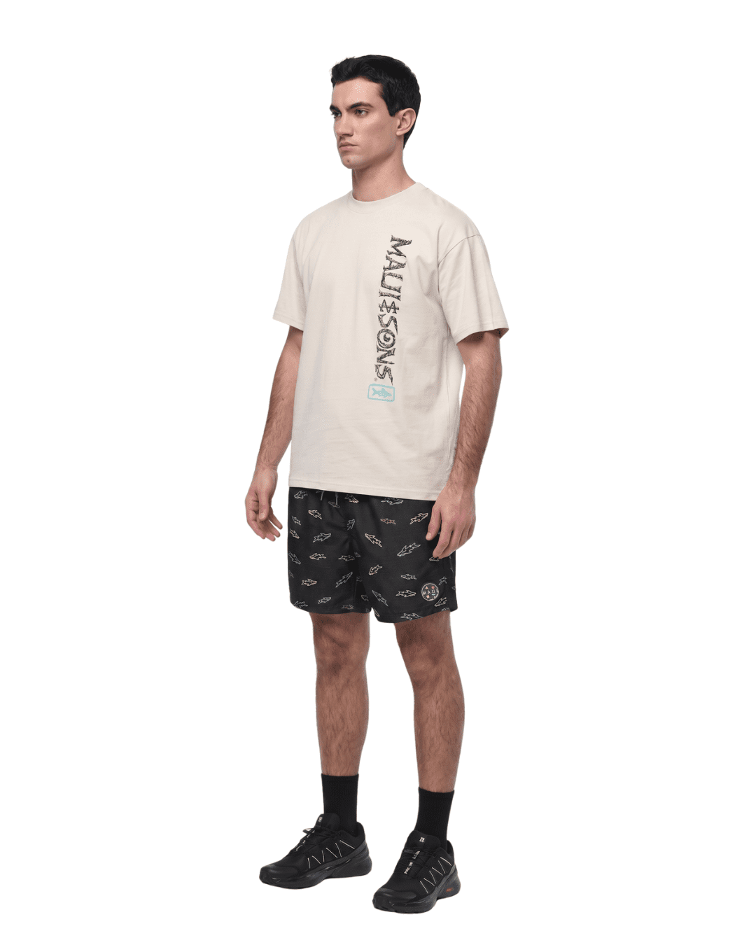 Maui and Sons Ten Thousand Men's Swim Trunks | Classic Black Quick Drying Pool Shorts Inspired by California Surf Culture & Designed for Everyday Comfort