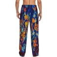 thumbnail image 3 of Balery Colorful Fall Leaves print Men's Pajama Pants,Ultra Lightweight Pjs,Lounge Pant-XX-Large, 3 of 9