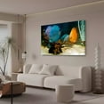 thumbnail image 3 of Póster en lienzo de peces disco para acuario, decoración de dormitorio, paisaje deportivo, decoración de oficina, regalo, estilo marco, 16 x 24 pulgadas (40 x 60 cm), 3 of 8