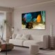 thumbnail image 3 of Póster en lienzo de peces disco para acuario, decoración de dormitorio, paisaje deportivo, decoración de oficina, regalo, estilo marco, 16 x 24 pulgadas (40 x 60 cm), 3 of 8