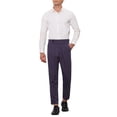 thumbnail image 2 of INSPIRE CHIC Striped Tapered Pants for Men's Pleated Front Formal Dress Pants 32 Navy Blue, 2 of 5