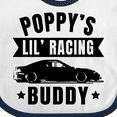 thumbnail image 4 of Inktastic Poppy's Lil' Racing Buddy with Car Silhouette Boys or Girls Baby Bib, 4 of 4