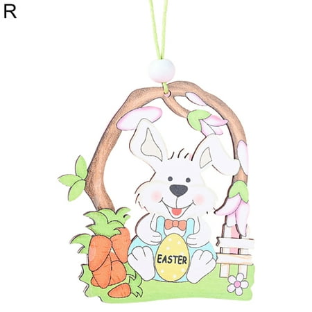 

VIST FOX Easter Pendant Portable Delicate Modern Lovely Easter Bunny Egg Chick Wood Craft