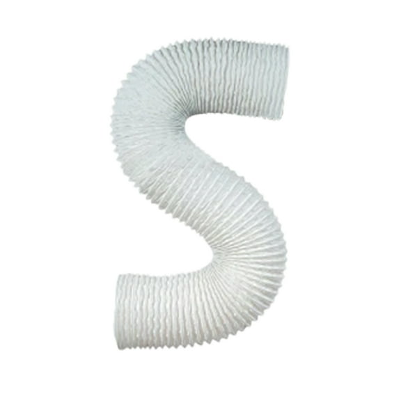 Builder's Best 4" x 50' Vinyl Hose Pro Duct Tubing for Bathroom Fans, White