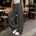 thumbnail image 5 of Wlynlyn Barrel Sweatpants Womens Fleece Lined Drawstring Elastic Waisted Wide Leg Baggy Sweatpants with Pockets(XX-Large,Dark Gray), 5 of 9