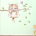 thumbnail image 3 of Injueey Pegatinas de pared, papel tapiz de rama de árbol de gato, pegatinas de PVC para quitar, póster de entorno para habitaciones de niños, Decoración del hogar Injueey HA075017-01, 3 of 6