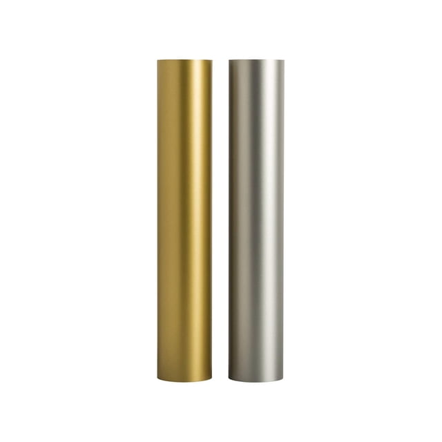 Rollo de vinilo Cricut Premium Permanent, paquete de 2 unidades, plateado y dorado