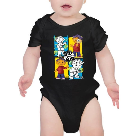 Colorful Curiosity Sid the Science Kid Design - Science And Learning Baby's Bodysuit