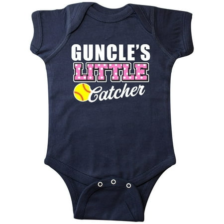 

Inktastic Guncles Little Catcher Softball in White Gift Baby Girl Bodysuit