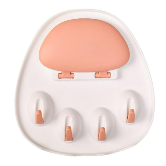 Soporte para tapas de ollas con forma de pata de gato, pinzas y cucharas. Apto para lavavajillas. Ideal para el hogar. blanco