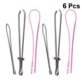 thumbnail image 2 of Miangastore /6 Pcs Plastic Drawstring Threaders DIY Belt Wearers Rubber Band Traction Bars Strainer Household Threading Tool for Home Shop DIY (2 Pcs Metal Pc Plastic Style), 2 of 8