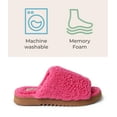 thumbnail image 2 of Dearfoams Cozy Comfort Women's Teddy Pile Open Toe Scuff Slippers, 2 of 8
