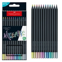 12CT METALLIC PENCILS BLACK EDITION