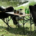 thumbnail image 2 of Camping Table Folding Camp Table Roll Up Surface Lightweight, Collapsible Height Adjustable Suitable for Picnic Adults with Carry Bag for Indoor Outdoor BBQ Picnic Gathering Patio, 2 of 9
