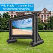 Inflatable Movie Screen Outdoor 15 Feet with Blower, Carry Bag, Tethers & Stakes, Black